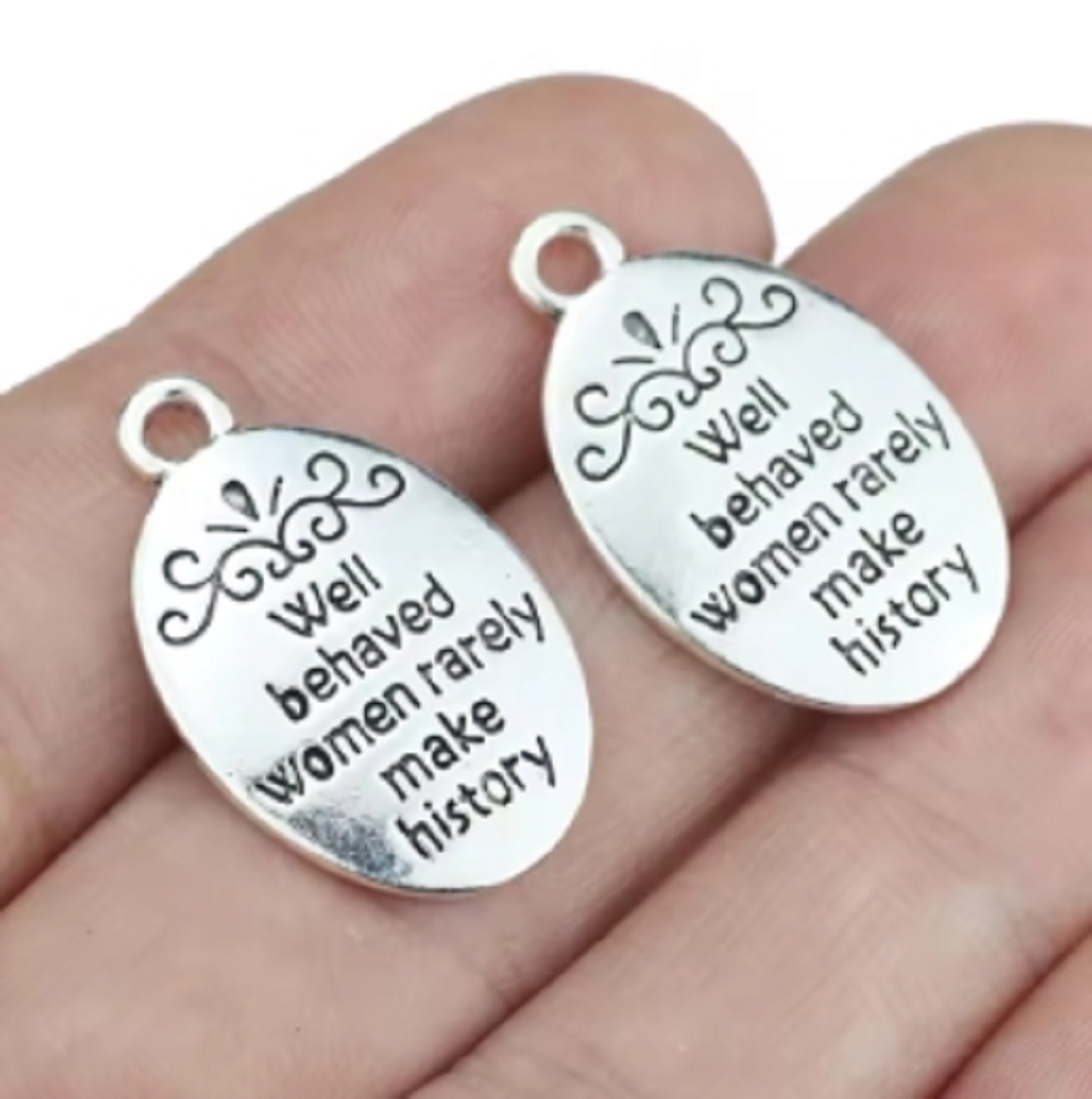Women Fashion History - 10 pçs/lote oval antigo banhado a