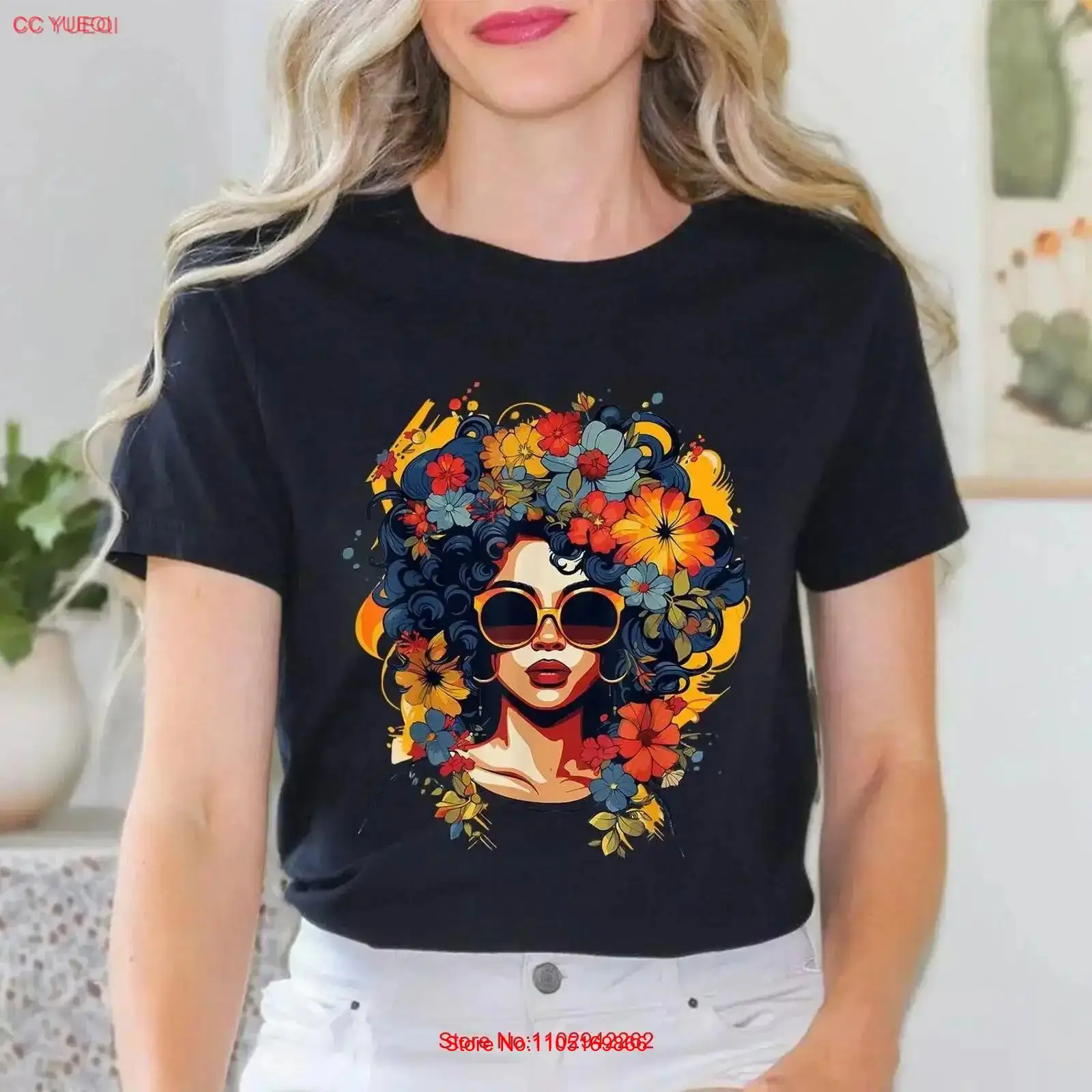 Women Fashion History - História negra t shrites para mulheres