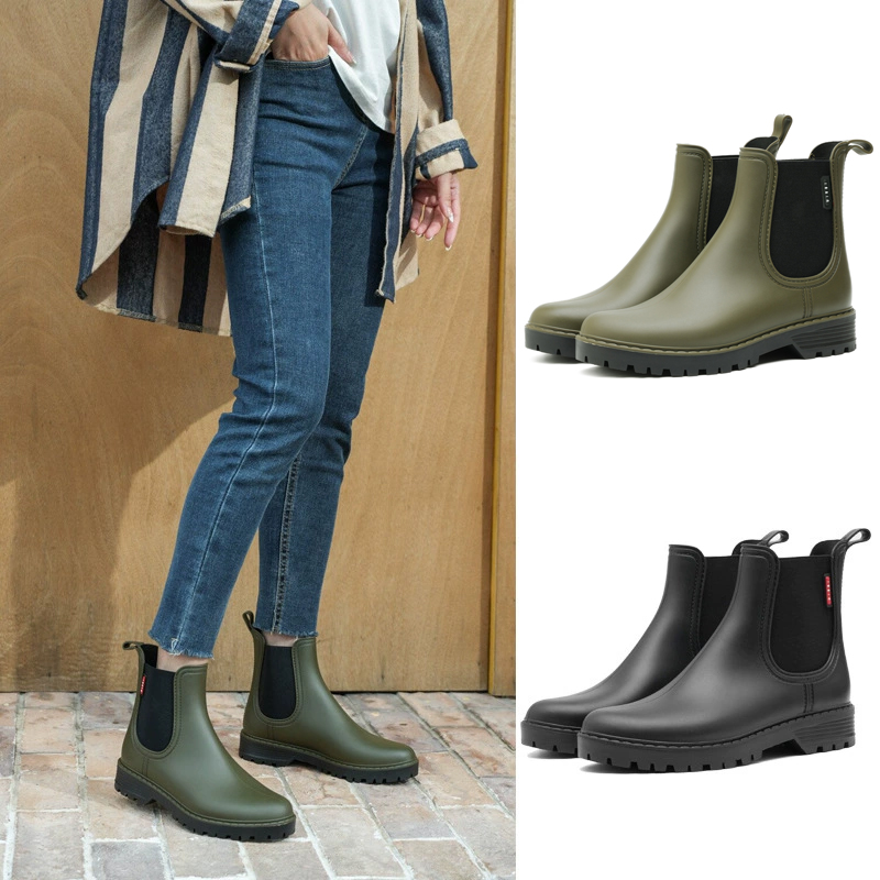 Women'S Fashion Rain Boots - Botas de Chuva Curtas Femininas Antiderrapantes,