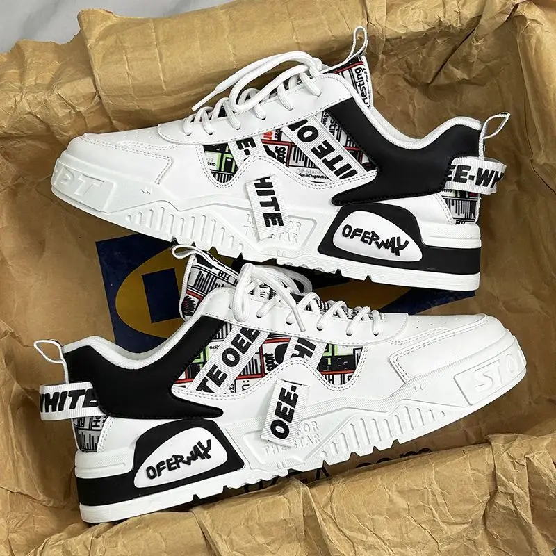 Women'S Fashion Tennis Shoes - Moda casual tênis de couro novo