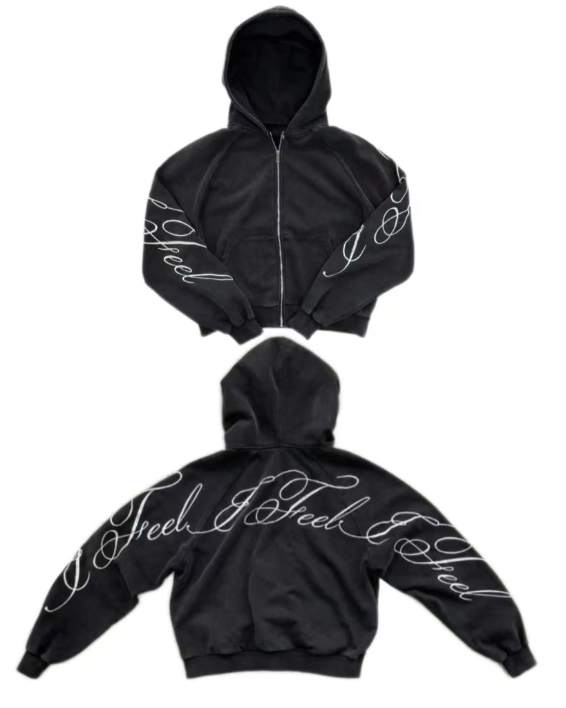 Women'S Fashion Zip Up Hoodies - Y2k harajuku gótico carta impressão retro