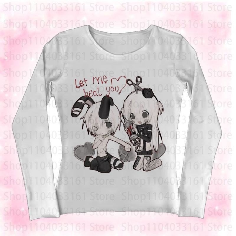 Women'S Fashion From The 90S - Camiseta Feminina Y2K com Estampa de