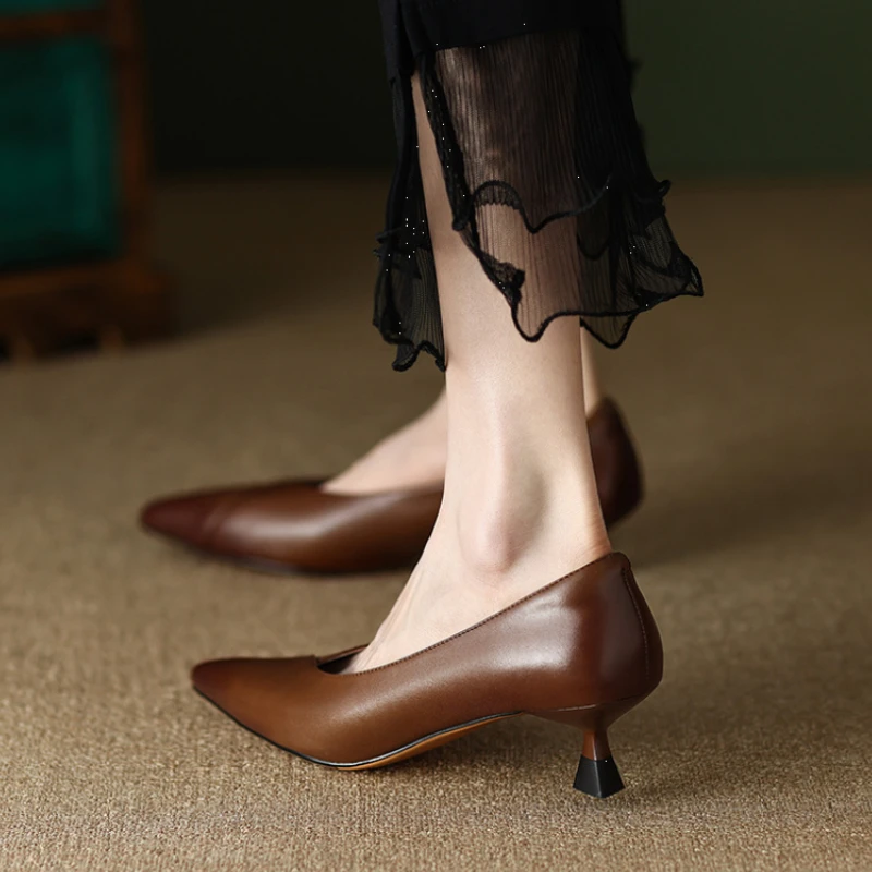 Women'S Fashion Quick Delivery - Salto quadrado com bombas médias senhoras