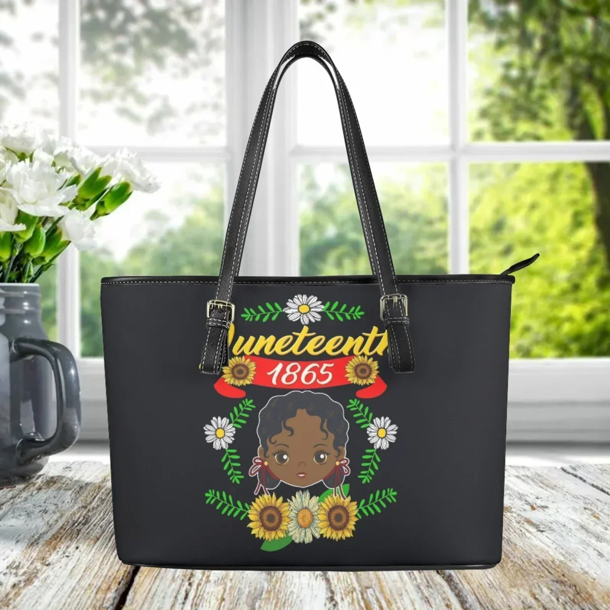 Women Fashion History - Bolsa de Ombro Casual de Couro