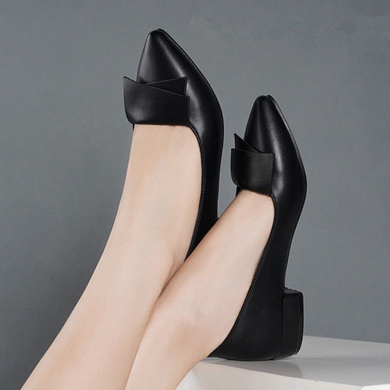 Women'S Fashion Quick Delivery - Dedo do pé apontado salto baixo