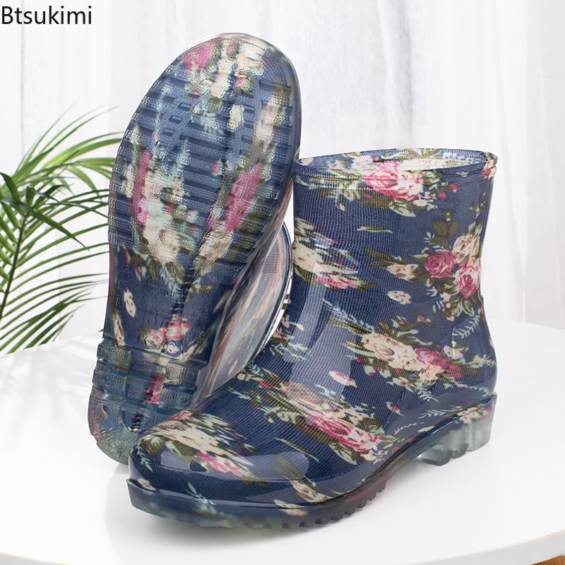 Women'S Fashion Rain Boots - Botas de Chuva Femininas Impermeáveis da