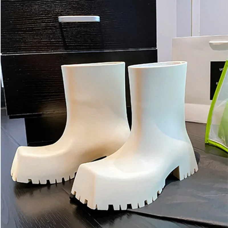 Women'S Fashion Rain Boots - Botas de Cano Curto Femininas de