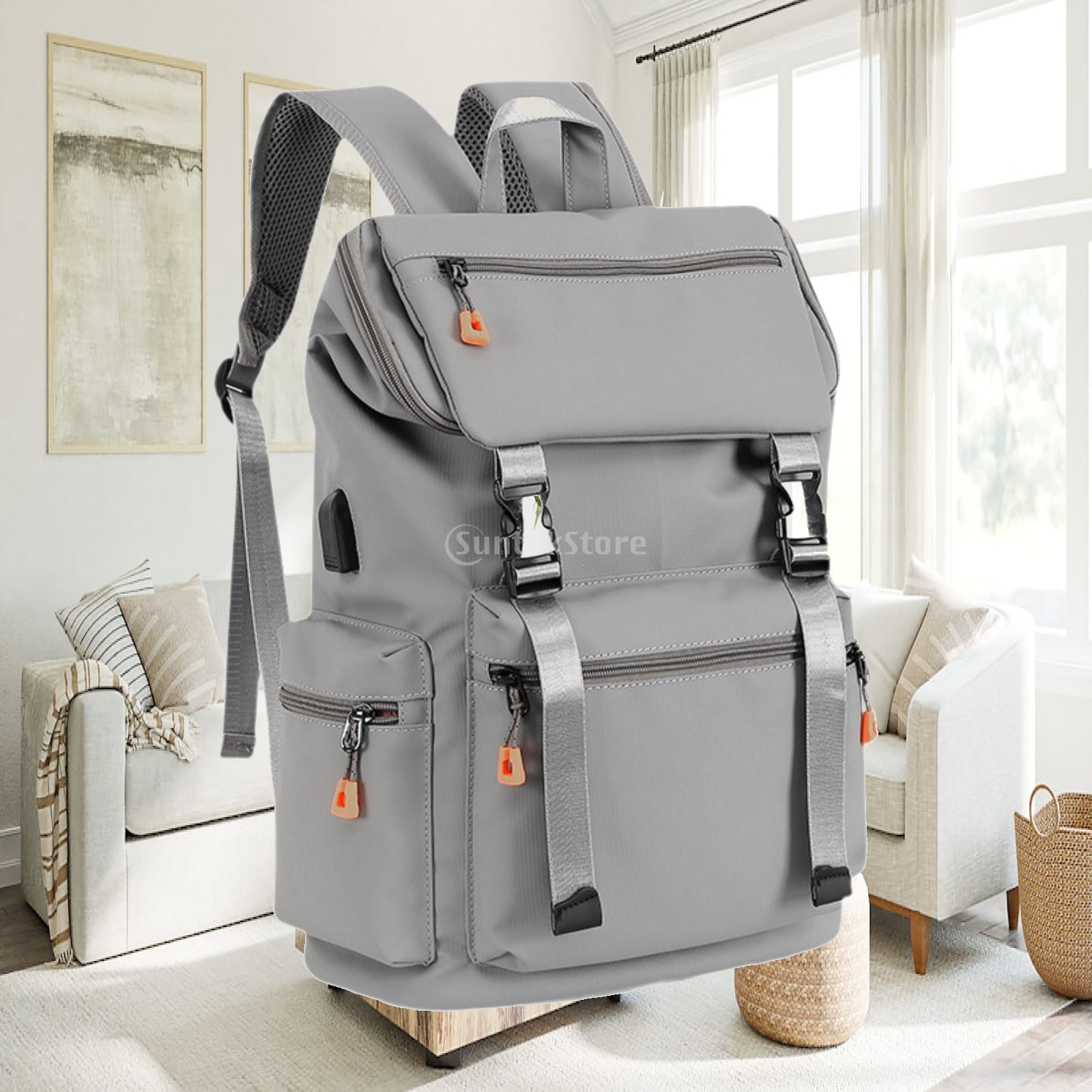 Women'S Fashion Backpack - Mochila casual com organizador, bolsos, alça