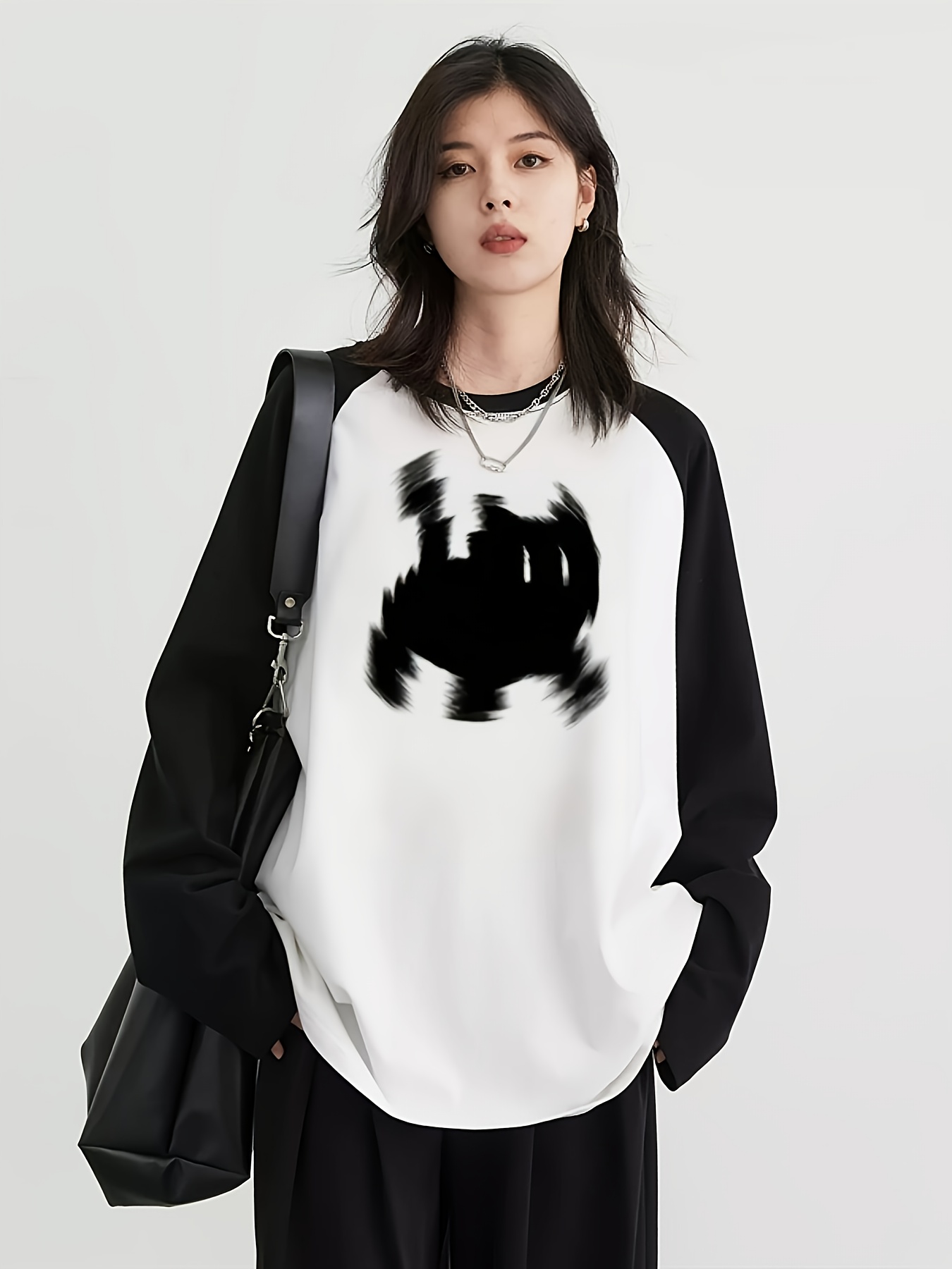 Women'S Fashion Q - Camiseta Feminina Y2K de Manga Longa