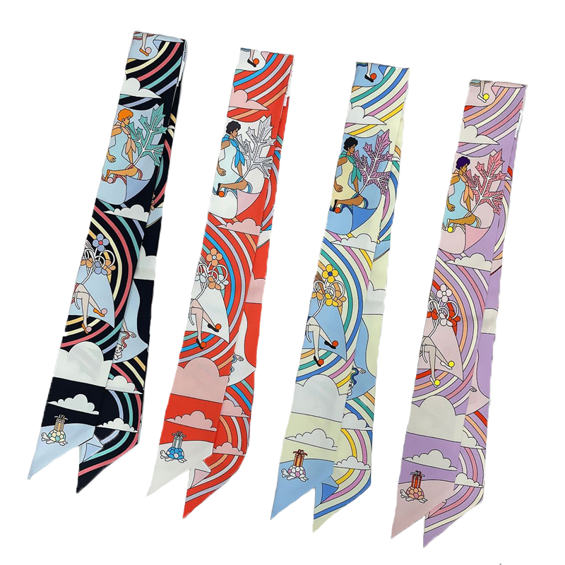 Feminino 100% lenço de seda am - Women Fashion Drawing avaliação e preço