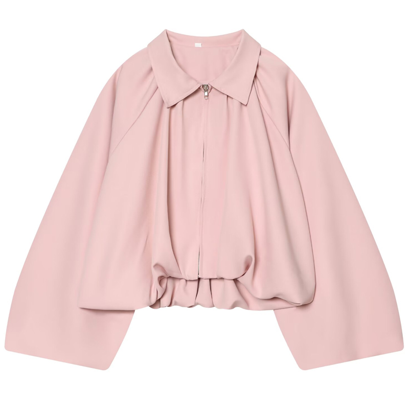 Jaqueta Cropped Rosa Solta Fem - Women'S Fashion Quarter Zip avaliação e preço