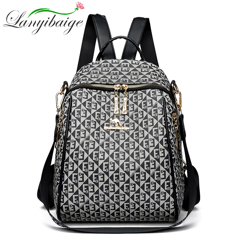 Bolsa de ombro retro impressa  - Women'S Fashion Backpack avaliação e preço