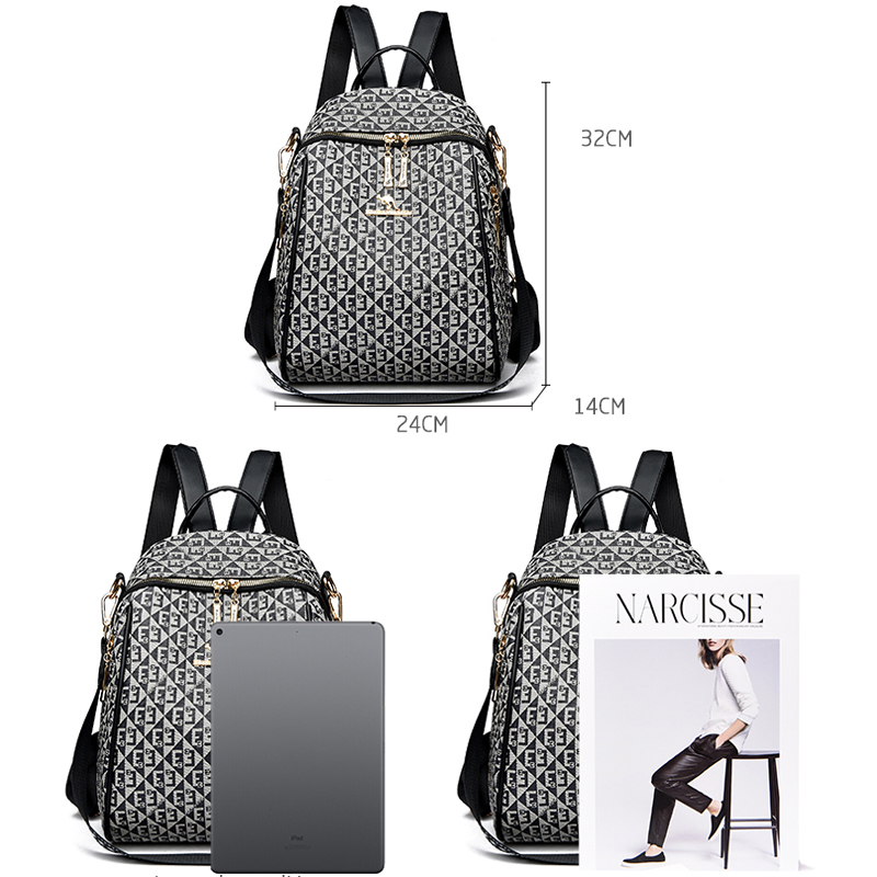 Bolsa de ombro retro impressa  - Women'S Fashion Backpack avaliação e preço