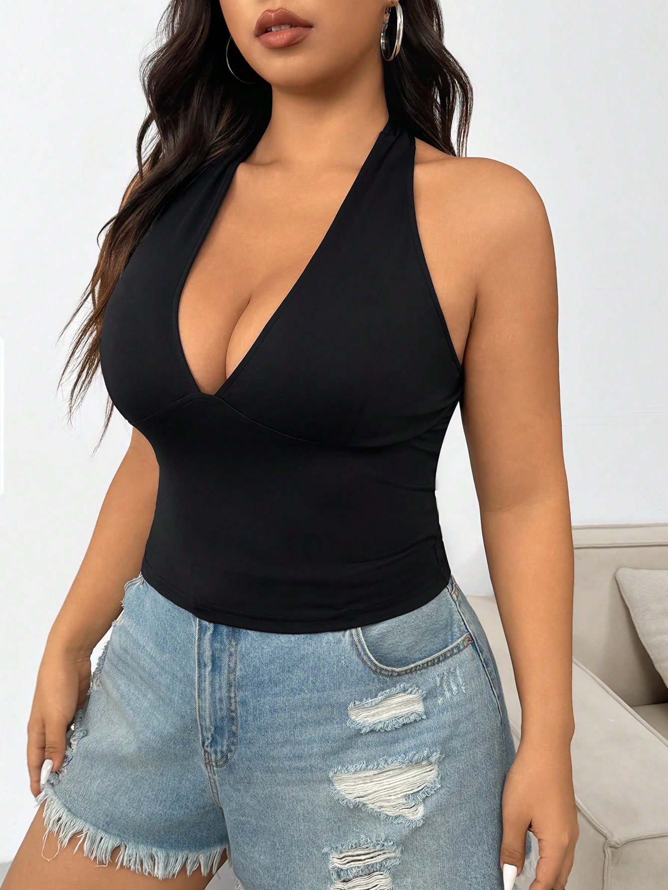 Nova moda cor sólida plus size - Women Fashion Vest avaliação e preço