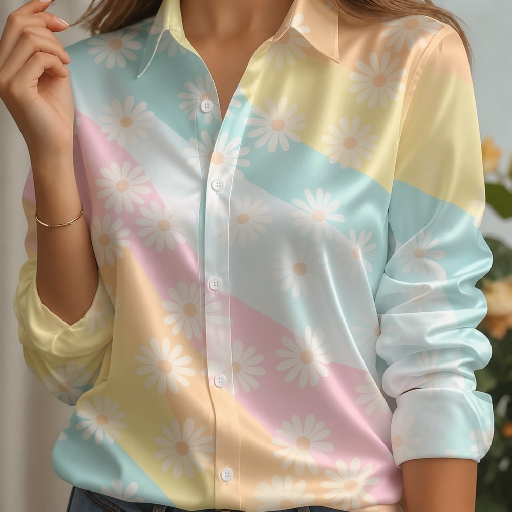 Camisa Feminina de Cetim com G - Women'S Fashion Q avaliação e preço