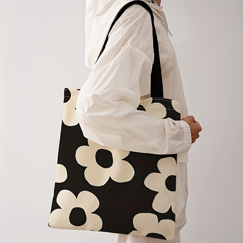Bolsa tote com estampa de flor - Canvas Tote Bag avaliação e preço