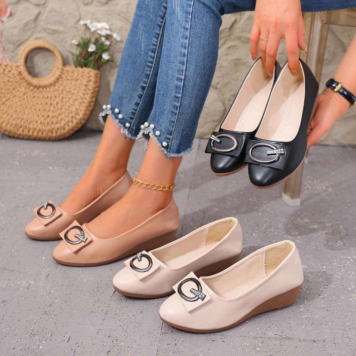 Marca de luxo feminina strass  - Women'S Fashion Quick Delivery avaliação e preço