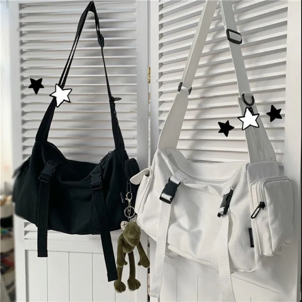 Bolsa crossbody preta unisex c - Canvas Tote Bag avaliação e preço