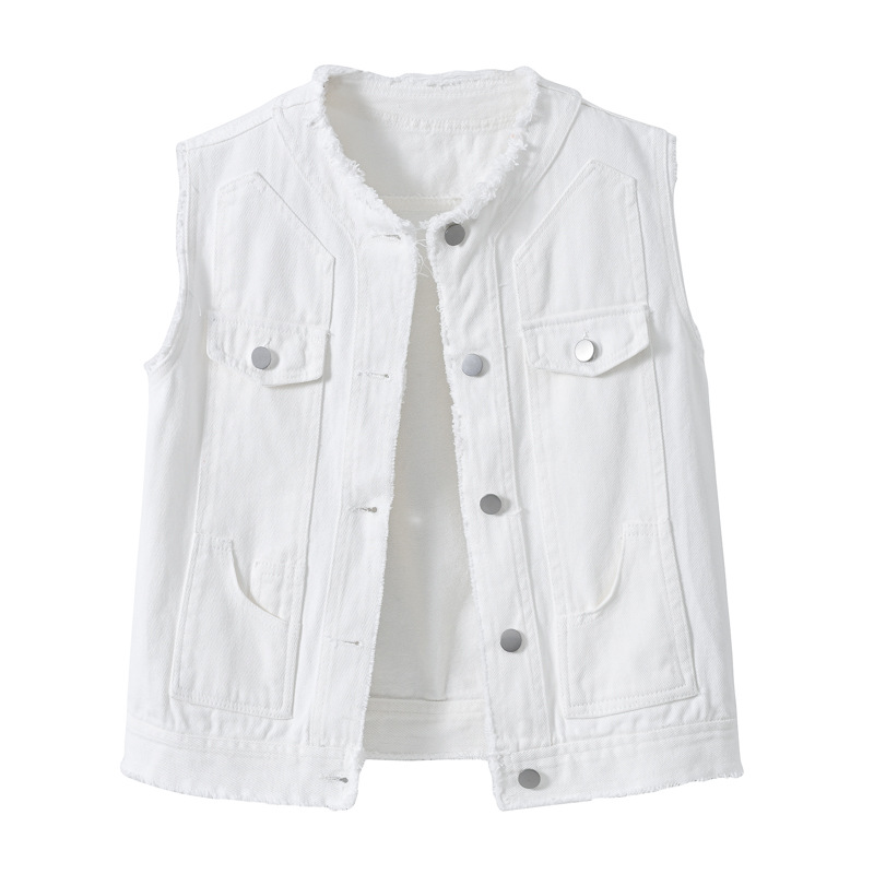 Colete Jeans Feminino Sem Mang - Women Fashion Vest avaliação e preço
