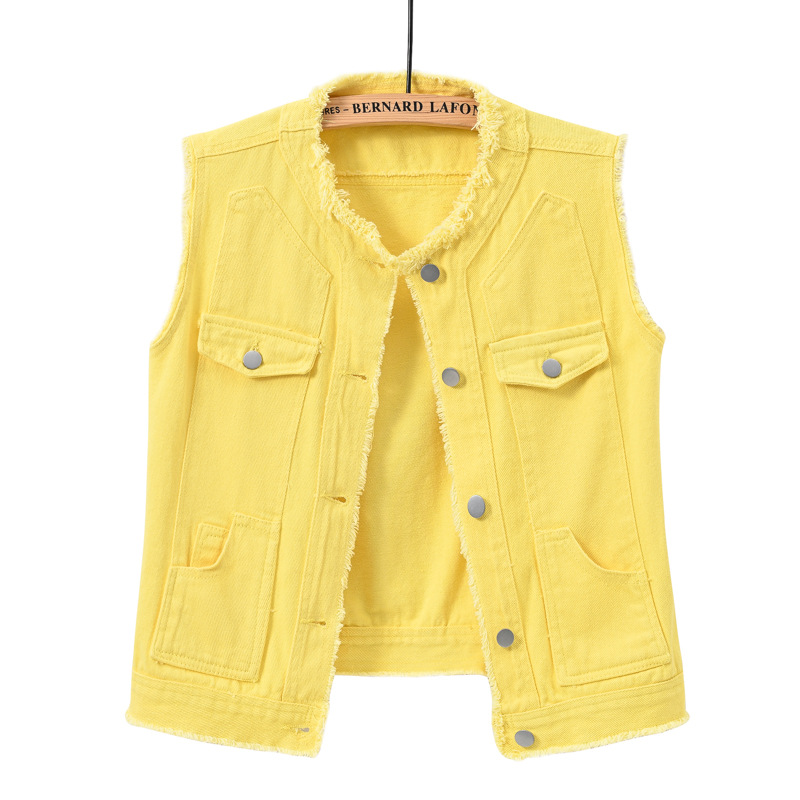 Colete Jeans Feminino Sem Mang - Women Fashion Vest avaliação e preço