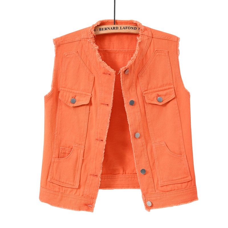 Colete Jeans Feminino Sem Mang - Women Fashion Vest avaliação e preço
