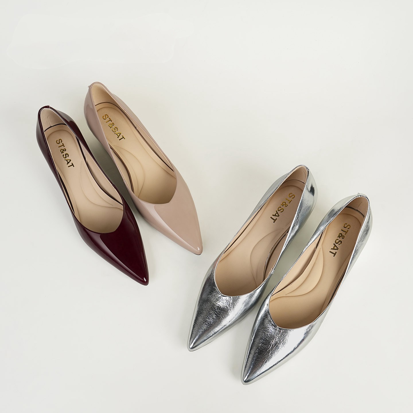 Sapatilhas de Bico Fino e Salt - Women Fashion Simple avaliação e preço