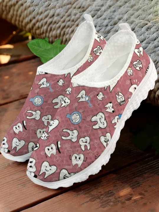 Tênis de Malha com Estampa de  - Women'S Fashion Tennis Shoes avaliação e preço