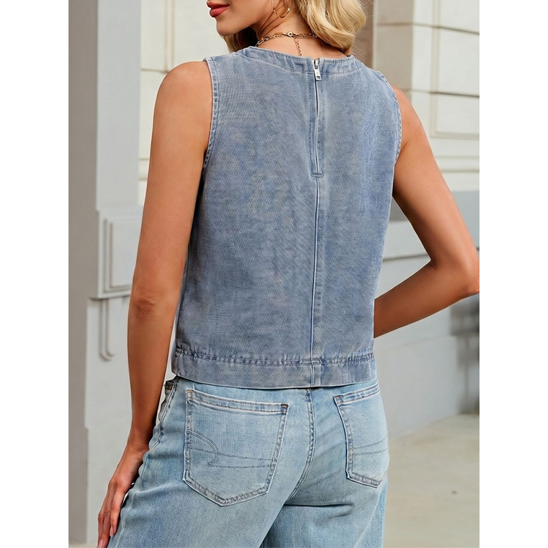 Colete Jeans Feminino Casual B - Women Fashion Vest avaliação e preço