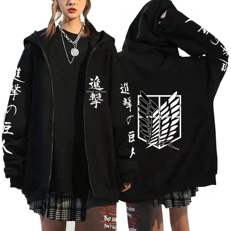 Anime zíper moletom com capuz  - Women'S Fashion Zip Up Hoodies avaliação e preço