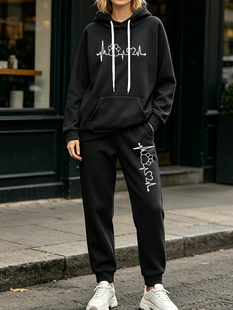 Conjunto Feminino de 2 Peças p - Women'S Fashion Sweatshirts avaliação e preço