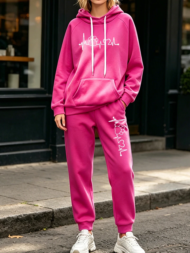 Conjunto Feminino de 2 Peças p - Women'S Fashion Sweatshirts avaliação e preço