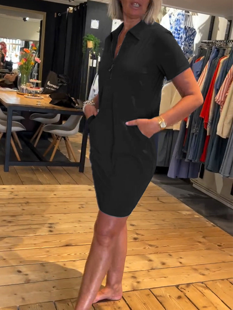 Vestido Mini Elegante Solto de - Women'S Fashion Quarter Zip avaliação e preço