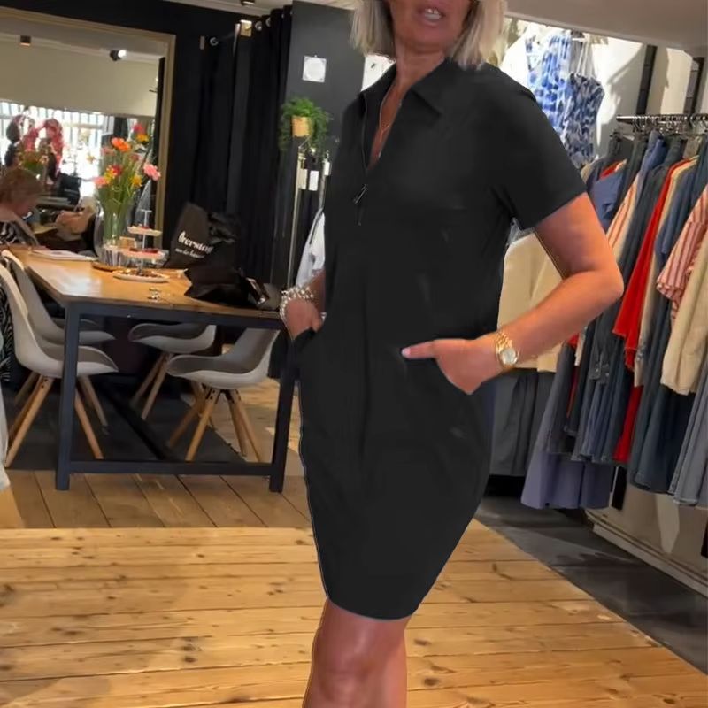 Vestido Mini Elegante Solto de - Women'S Fashion Quarter Zip avaliação e preço