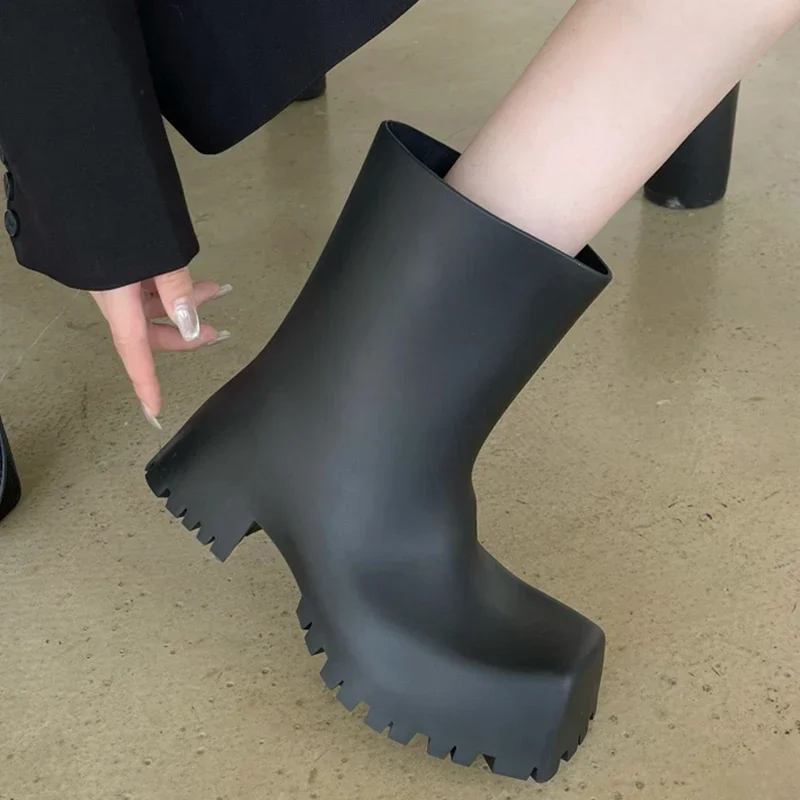 Botas de Cano Curto Femininas  - Women'S Fashion Rain Boots avaliação e preço