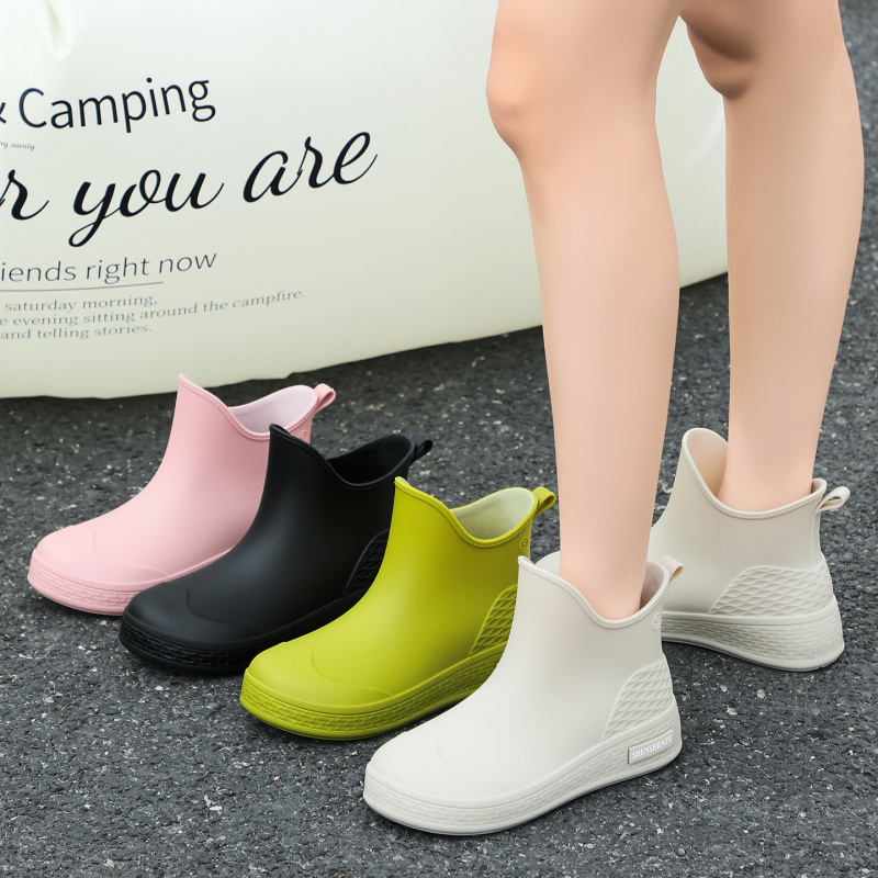 Novas Botas de Chuva Impermeáv - Women'S Fashion Rain Boots avaliação e preço