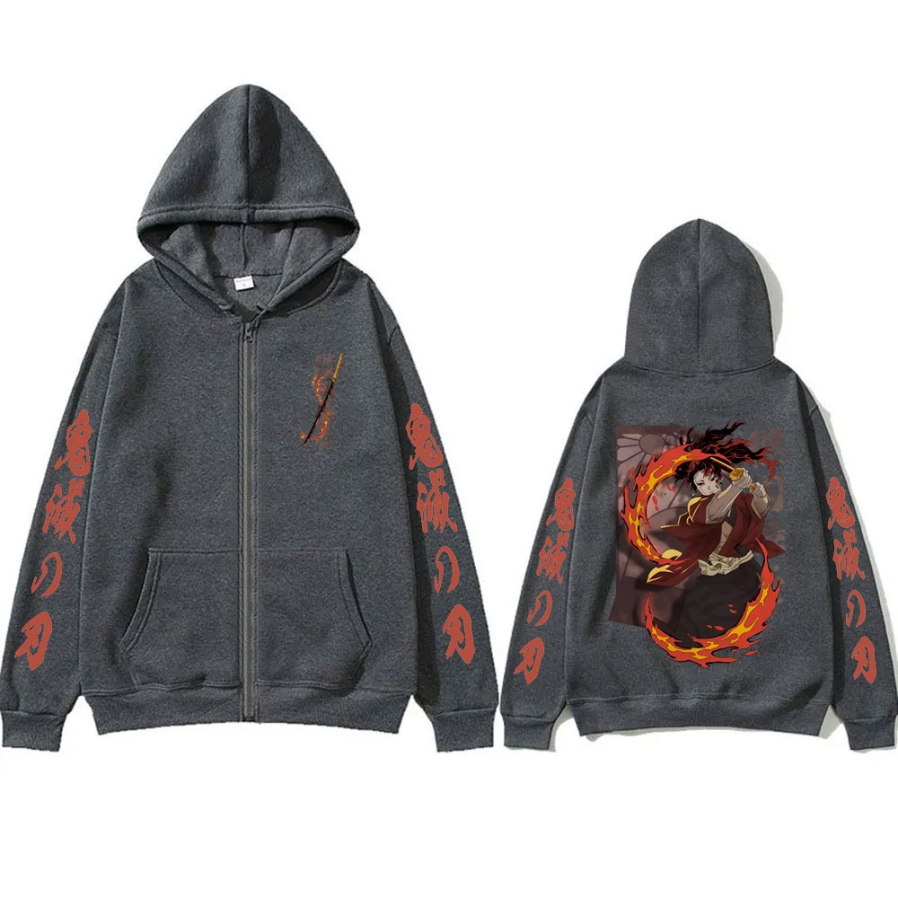Novo demon slayer tsugikuni yo - Women'S Fashion Zip Up Hoodies avaliação e preço