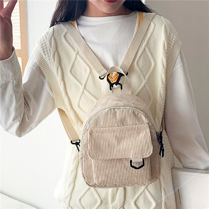 Cor sólida mini mochila de vel - Women'S Fashion Backpack avaliação e preço