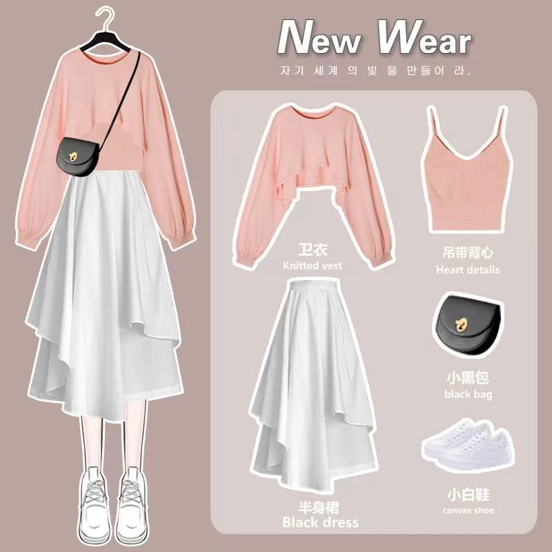 Moda terno saia feminina 2025  - Women'S Fashion Sweatshirts avaliação e preço